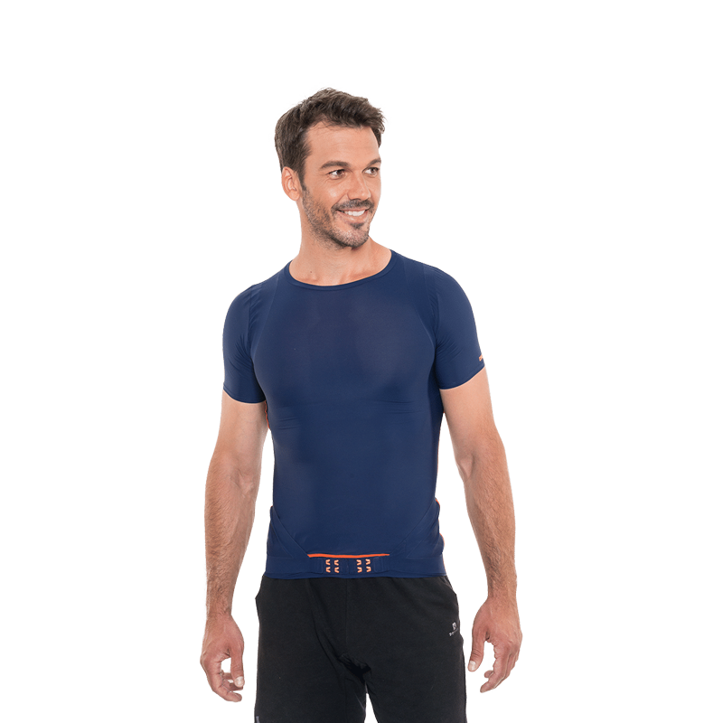 Blue Casual Man T-shirt Free Size